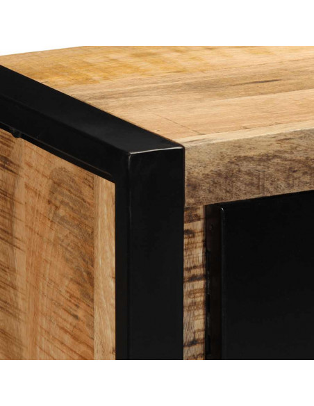Mobile Porta TV 80x30x35 cm in Legno Massello di Mango Grezzo