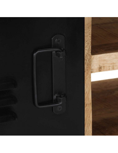 Mobile Porta TV 80x30x35 cm in Legno Massello di Mango Grezzo