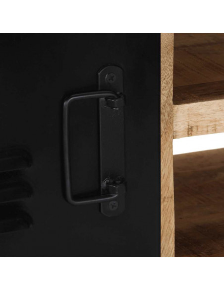 Mobile Porta TV 80x30x35 cm in Legno Massello di Mango Grezzo