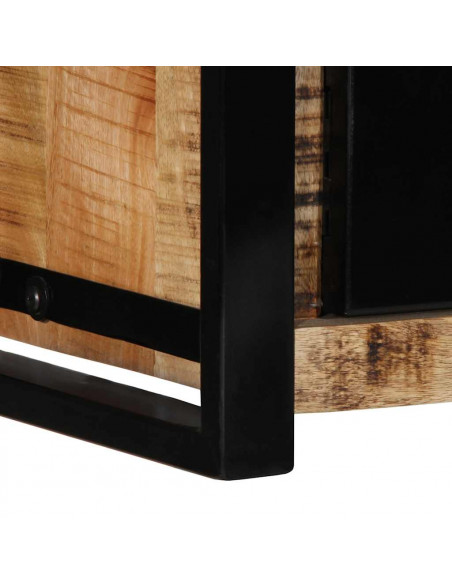 Mobile Porta TV 80x30x35 cm in Legno Massello di Mango Grezzo