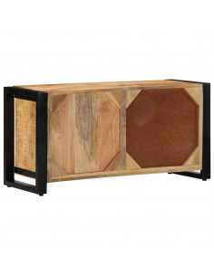 Mobile Porta TV 80x30x40 cm in Legno Massello di Mango Grezzo
