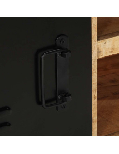 Mobile Porta TV 80x30x40 cm in Legno Massello di Mango Grezzo