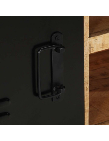 Mobile Porta TV 80x30x40 cm in Legno Massello di Mango Grezzo