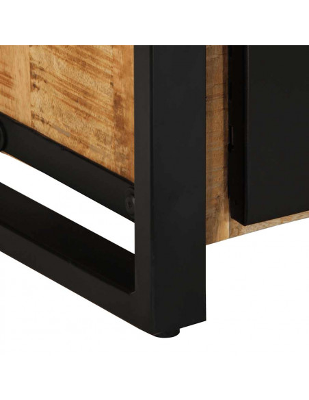 Mobile Porta TV 80x30x40 cm in Legno Massello di Mango Grezzo