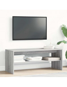 Mobile Porta TV Grigio Sonoma 100x40x40 cm in Legno Multistrato 2