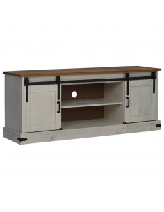 Mobile Porta TV HALDEN 2 Ante Scorrevoli Bianco 150x40x60 cm