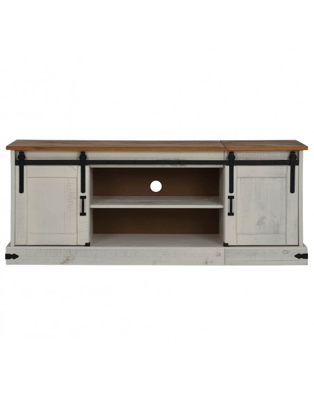 Mobile Porta TV HALDEN 2 Ante Scorrevoli Bianco 150x40x60 cm