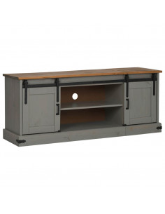 Mobile Porta TV HALDEN 2 Ante Scorrevoli Grigio 150x40x60 cm