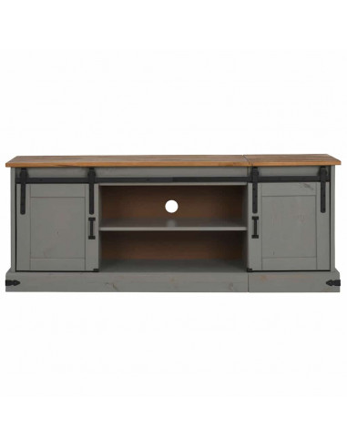 Mobile Porta TV HALDEN 2 Ante Scorrevoli Grigio 150x40x60 cm