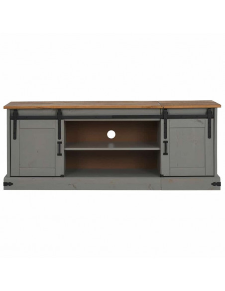 Mobile Porta TV HALDEN 2 Ante Scorrevoli Grigio 150x40x60 cm