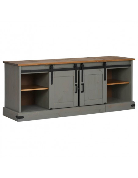 Mobile Porta TV HALDEN 2 Ante Scorrevoli Grigio 150x40x60 cm
