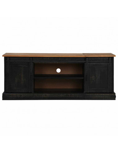 Mobile Porta TV HALDEN 2 Ante Scorrevoli Nero 150x40x60 cm