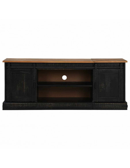 Mobile Porta TV HALDEN 2 Ante Scorrevoli Nero 150x40x60 cm