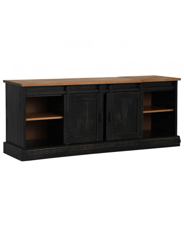 Mobile Porta TV HALDEN 2 Ante Scorrevoli Nero 150x40x60 cm