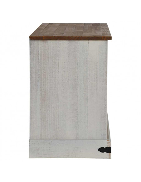 Mobile Porta TV HALDEN con Anta Scorrevole Bianco 110x40x60 cm