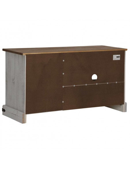 Mobile Porta TV HALDEN con Anta Scorrevole Bianco 110x40x60 cm