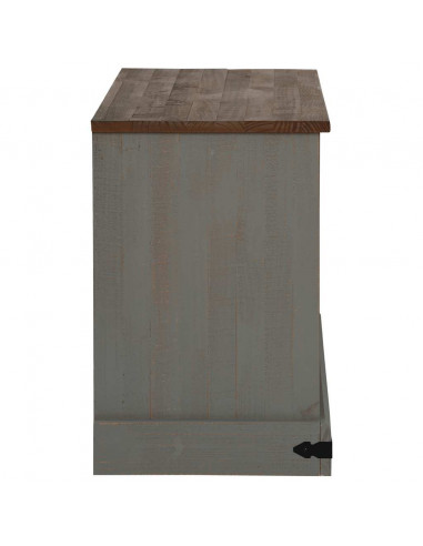 Mobile Porta TV HALDEN con Anta Scorrevole Grigio 110x40x60 cm