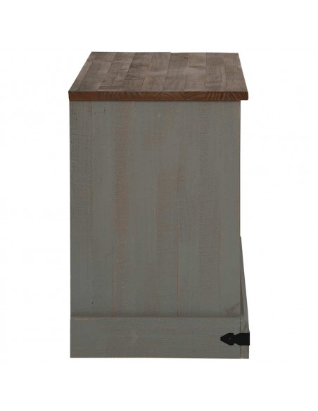 Mobile Porta TV HALDEN con Anta Scorrevole Grigio 110x40x60 cm