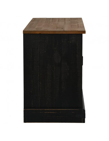 Mobile Porta TV HALDEN con Anta Scorrevole Nero 110x40x60 cm