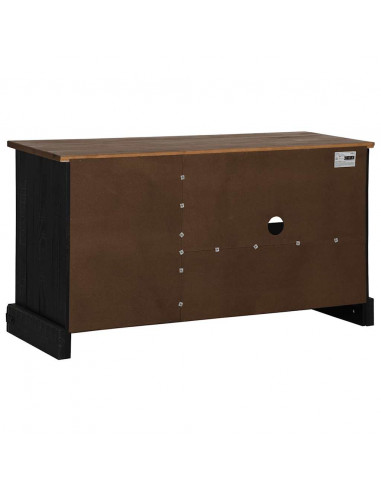 Mobile Porta TV HALDEN con Anta Scorrevole Nero 110x40x60 cm