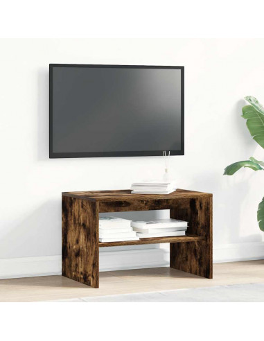 Mobile Porta TV Rovere Fumo 60x40x40 cm in Legno Multistrato
