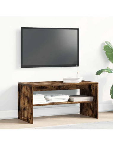 Mobile Porta TV Rovere Fumo 80x40x40 cm in Legno Multistrato