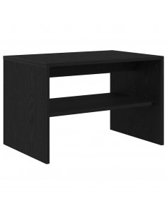 Mobile Porta TV Rovere Nero 60x40x40 cm in Legno Multistrato