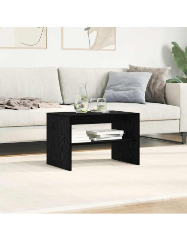 Mobile Porta TV Rovere Nero 60x40x40 cm in Legno Multistrato