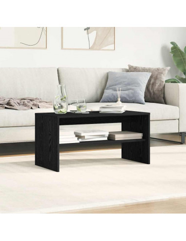 Mobile Porta TV Rovere Nero 80x40x40 cm in Legno Multistrato