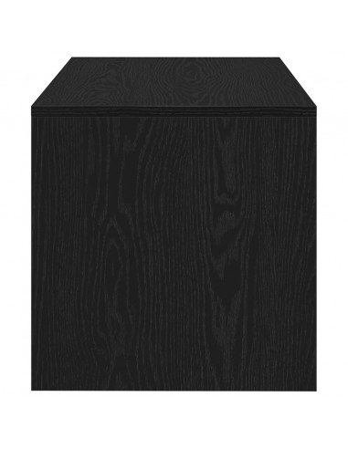 Mobile Porta TV Rovere Nero 80x40x40 cm in Legno Multistrato