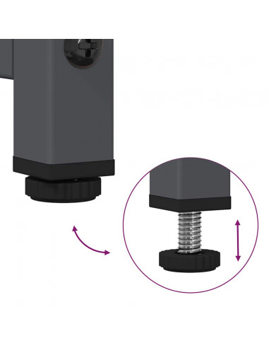 Mobile TV Antracite 100,5x39x60,5 cm in Acciaio