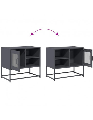 Mobile TV Antracite 68x39x60,5 cm in Acciaio