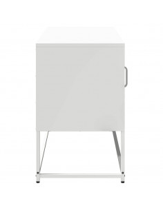 Mobile TV Bianco 100,5x39x60,5 cm in Acciaio