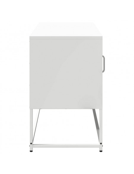 Mobile TV Bianco 100,5x39x60,5 cm in Acciaio