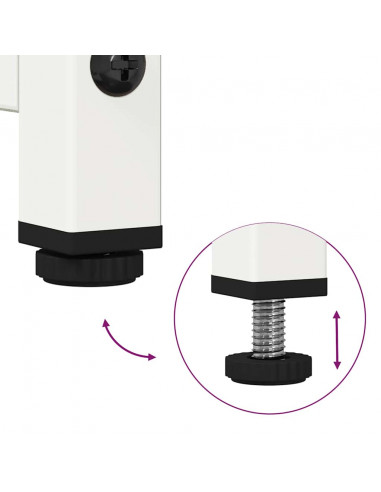 Mobile TV Bianco 100,5x39x60,5 cm in Acciaio