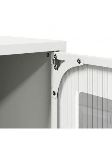 Mobile TV Bianco 100,5x39x60,5 cm in Acciaio