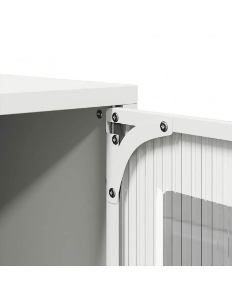 Mobile TV Bianco 100,5x39x60,5 cm in Acciaio