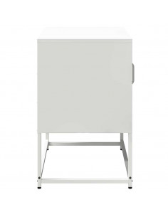 Mobile TV Bianco 68x39x60,5 cm in Acciaio
