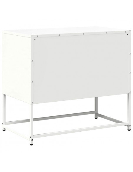 Mobile TV Bianco 68x39x60,5 cm in Acciaio