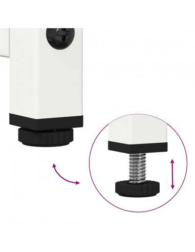 Mobile TV Bianco 68x39x60,5 cm in Acciaio