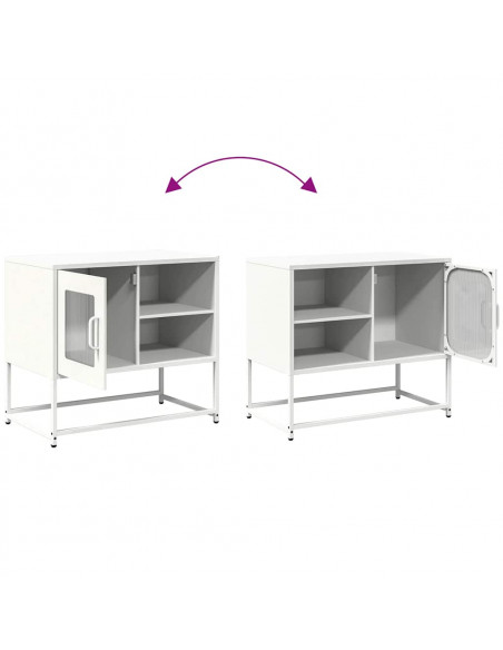 Mobile TV Bianco 68x39x60,5 cm in Acciaio