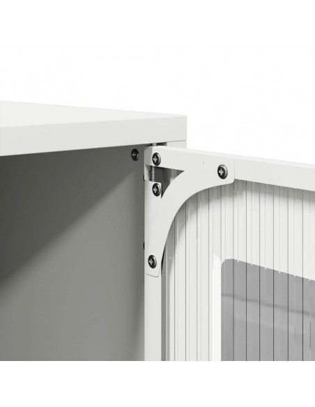 Mobile TV Bianco 68x39x60,5 cm in Acciaio