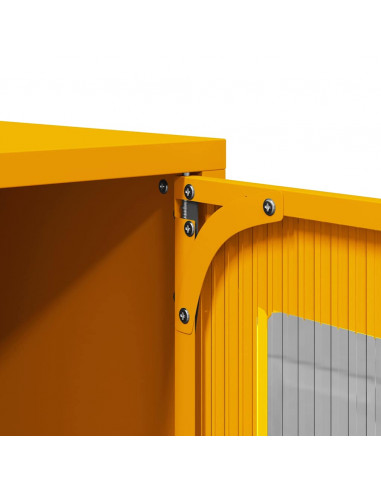 Mobile TV Giallo Senape 100,5x39x60,5 cm in Acciaio