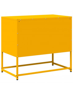 Mobile TV Giallo Senape 68x39x60,5 cm in Acciaio 2