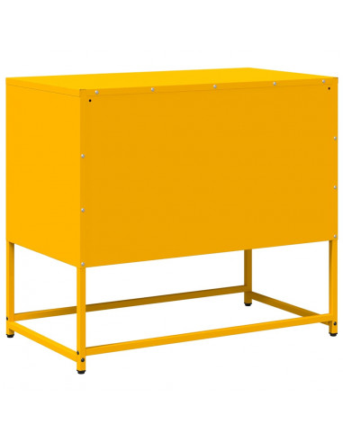 Mobile TV Giallo Senape 68x39x60,5 cm in Acciaio