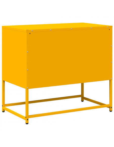 Mobile TV Giallo Senape 68x39x60,5 cm in Acciaio