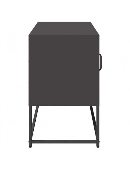 Mobile TV Nero 100,5x39x60,5 cm in Acciaio