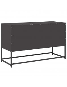 Mobile TV Nero 100,5x39x60,5 cm in Acciaio 2