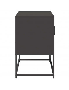 Mobile TV Nero 68x39x60,5 cm in Acciaio