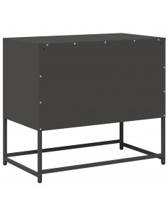 Mobile TV Nero 68x39x60,5 cm in Acciaio 2